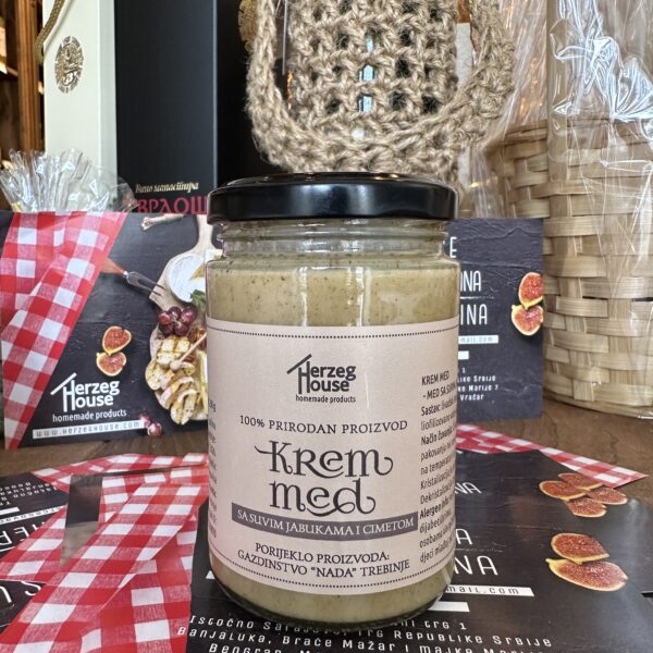 Крем мед са сувим јабукама и циметом-Стијовић